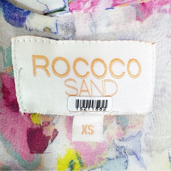 ROCOCO SAND Floral Print Wrap Mini Dress Size XS - Picture 10 of 13